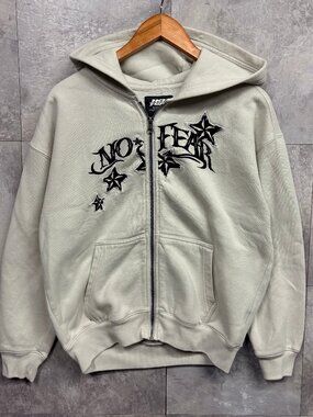 No Fear Gothic Zip Hoodie Men's XS Y2K